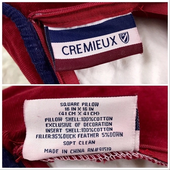 Cremieux Corduroy Red/Blue Nautical Throw … - Picture 7 of 7